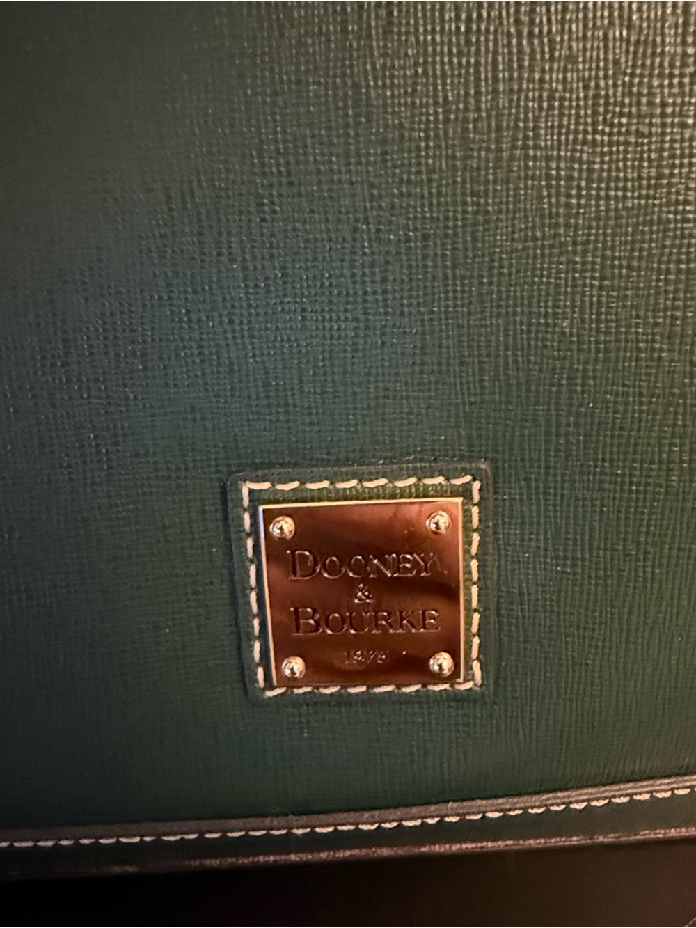 NWT Dooney & Bourke Saffiano Perry Satchel - IVY - Picture 7 of 15